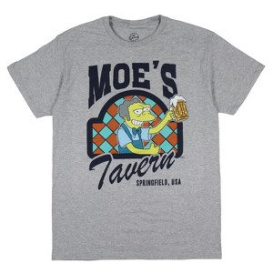 The Simpsons Men's Moe's Tavern Springfield USA Adult Short Sleeve T-Shirt - 1 of 3