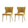 Leticia Mid-century Modern Wingback Dining Chair with Solid Wood Legs Set of 2|ARTFUL LIVING DESIGN - 2 of 4