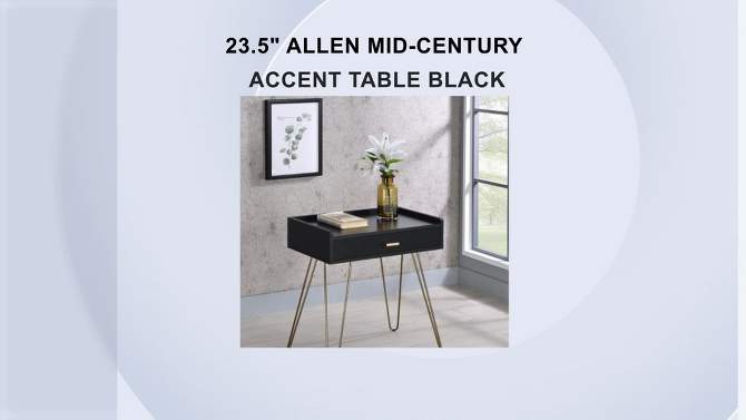 23.5&#34; Allen Mid-Century Accent Table Black - Ore International, 2 of 7, play video