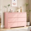 6 Drawer Dressers for Clothes Storage for Bedroom, Wood Storage Double Dresser for Bedroom, Living Room, Entryway - 3 of 4