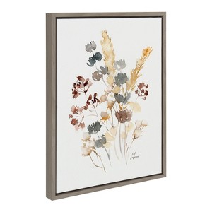 Kate and Laurel Sylvie Wild Salvia Framed Canvas by Sara Berrenson, 18x24, Gray - 1 of 4