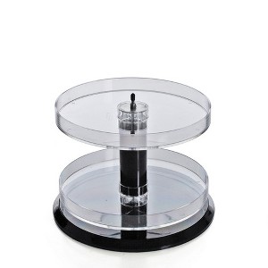 Azar Displays Two Tier Revolving Display 8"H x 11" Diameter - 1 of 4