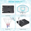 TopComfy Poolside Portable Basketball Hoop Height Adjustable Stand 3.1 to 4.7FT for Youth Kids Indoor Outdoor Summer Fun, Blue, 36"*36"*56" - 3 of 4
