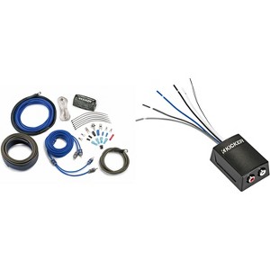 Kicker 46KISLOC2 K-Series Stereo Line-Output Converter w/ Remote Turn-On Output & 46CK4 4 AWG 2-Channel Amp Kit - 1 of 4