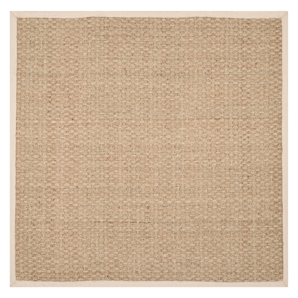 5'x5' Solid Loomed Square Area Rug Natural/Ivory - Safavieh