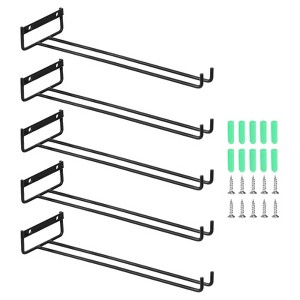 Unique Bargains High-Grade Durable Space Saving Easy Installation Wine Glass Rack 5 Set - 1 of 4
