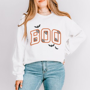 Simply Sage Market Embroidered Boo Bats Sweatshirt - 1 of 4