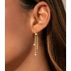 Gold Earrings for Women Trendy, Simple Dainty 14K Gold Plated Paperclip Square Chain Link Dangle Pin Stud Huggie Earrings Lightweight - 3 of 4