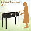 Costway Raised Garden Bed Elevated Metal Planter Box with Legs Drainage Holes Gardening Box - 3 of 4