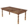 Resenkos Dining Table, Living Room Table,Wood Dining Table, 62” Kitchen Table with Carved Turned Legs for 4-6 People, - 2 of 4