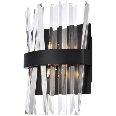 Black Crystal Dimmable Vanity Wall Sconce