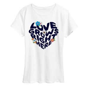 Women's - Instant Message - Love Grows Right Here Short Sleeve Graphic T-Shirt - 1 of 4