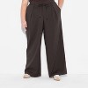 Women's Mid-Rise Waist Tie Slouchy Wide Leg Trousers - Wild Fable™ - 2 of 3