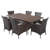 Jennifer 7pc Wicker Patio Dining Set with Cushions: Christopher Knight Home, Metal Frame, Weather-Resistant - 2 of 4