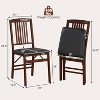 ADILE Foldable Upholstered Kitchen Chairs with Padded Seat, Set of 2 - 3 of 3