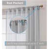 HLC.ME Lauren Semi Sheer Light Filtering Transparent Pocket Top & Back Tab Lightweight Window Curtain Panels, Set of 2 - 3 of 4