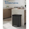 COZONY 13/15/21 Gal Rustproof Metal Step Trash Can with Soft-Close Lid, Liner Rim & Handle, Kitchen/Home - 2 of 4
