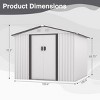 Bencmate Storage Sheds Outdoor Storage Room With All-Weather Design Metal Tool Shed For Backyard, Patio, Lawn, Multicolored, 101.18"*100.39"*70.28" - 3 of 4