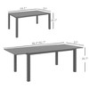 Resenkos Patio Dining Tables,Patio Tables,Aluminum Outdoor Dining Table for 6-8 People, Charcoal Gray - 3 of 4