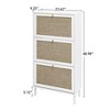 TiramisuBest Rattan 3 Door Shoe Rack, Freestanding Modern Shoe Storage Cabinet, for Entryway - 4 of 4