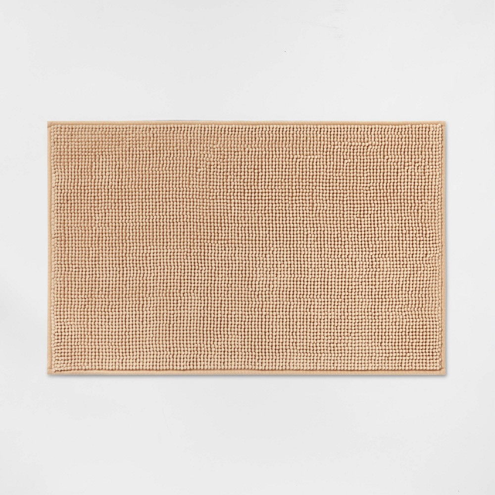20inx32in Everyday Chenille Bath Rug Tan - Room Essentials™