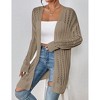 BLUEMING Womens Long Sleeve Lightweight Open Front V-Neck Casual Cardigan Sweaters Outerwear - 3 of 4