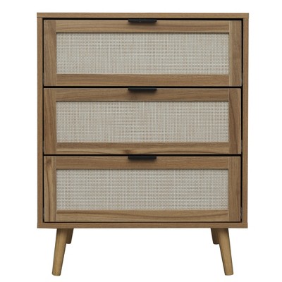 Dexmalle 3 Drawer Cabinet Nightstand for bedroom