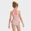 Girls' Beach House Striped Bikini Set - Cat & Jack™ - 2 of 3