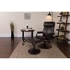 Emma and Oliver Multi-Position Headrest Recliner & Ottoman w/ Wrapped Base - 2 of 4