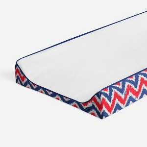 Bacati - MixNMatch Navy/Red White Changing Pad Cover - 1 of 4
