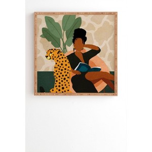 Domonique Brown Stay Home No. 1 Framed Wall Art Bamboo - Deny Designs - 1 of 4