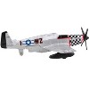 North American P-51 Mustang Fighter Aircraft Silver Met "US Army Air Force" w/Runway 24 Sign Diecast Model Airplane by Runway24 - 3 of 3