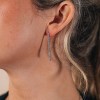 SHINE by Sterling Forever Sterling Silver CZ Linear Drop Earrings - 2 of 3