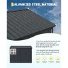 6x8 ft Heavy-Duty Metal Storage Shed with Lockable Door&Windows,Galvanized Steel Outdoor Utility Shed with Sloped Roof for Backyard, Garden,Garage - 3 of 4