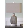 Uttermost Modern Table Lamp 27 1/2" Tall Rust Bronze Ceramic Beige Rectangular Shade for Living Room Bedroom House Bedside Home - 2 of 2