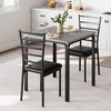 Whizmax 3-Piece Room Kitchen Table, Dining Set for 2, Apartment-Sized Dining Furniture for Breakfast Nook or Dining Room - 2 of 4