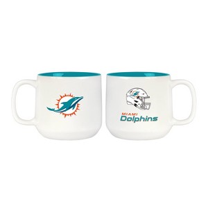 NFL Miami Dolphins Inner Color 2pk Mug - 15oz - 1 of 1