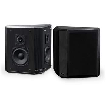 Fluance Elite High Definition 2-Way Bipolar Surround Speakers for Wide Dispersion Surround Sound - Black Ash