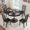 KWPZQEB Dining Chairs Set, Modern Armless Chair with Padded Cushion and Metal Legs, High Back Dining Chairs for Kitchen, Living Room - 3 of 4
