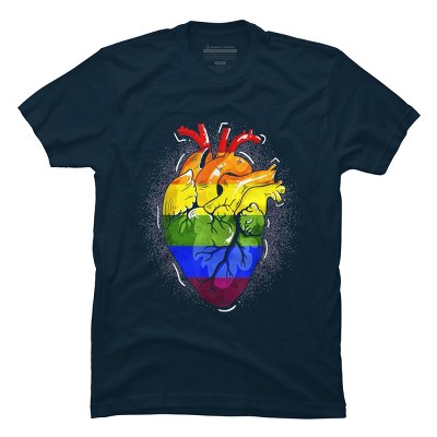 Adult Design By Humans Rainbow Heart Love Pride By Belugastore T-Shirt