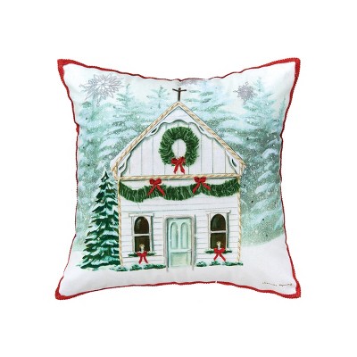 C&F Home Church Snowfall 18" x 18" Printed and Embroidered Throw Pillow