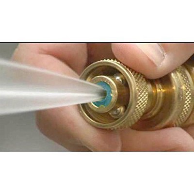 Adjustable Brass Garden Hose Nozzle with Bullseye Design
