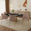 LeisureMod Zaire Modern Dining Chair – Upholstered Side Chair with Gold Iron Legs, Stylish Accent Chair for Dining Room or Kitchen Set of 4 - 2 of 4