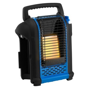 VEVOR Portable Propane Heater, 9000BTU Forced Radiant Space Heater with Stepless Temp Settings & Tip-over Protection, Portable Garage/Shop, Black - 1 of 4