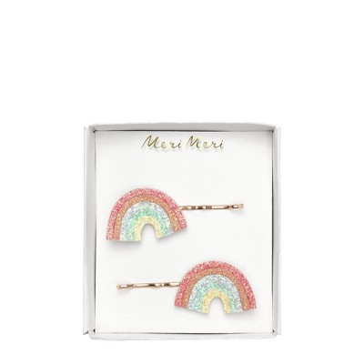 rainbow glitter slides