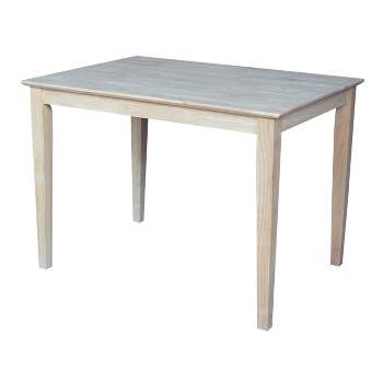 30" X 42" Solid Wood Dining Table Unfinished - International Concepts