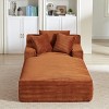 Oversized Chaise Lounge Chair with Pillows, Comfort Corduroy Couch Upholstered Sleeper Sofa Bed, No Assembly - ModernLuxe - 3 of 4