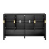ACEPANO 55.1 in. W Modern Multifunctional Sideboard with 4 Doors, Open Shelves, 2 Adjustable Shelves & Double Hooks-Black - 2 of 4