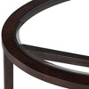 Coffee Table Living Room Coffee Table With Transparent Glass Top, Solid Wood Tripod, Heat Resistance And Wear Resistance Modern Coffee Table - 4 of 4