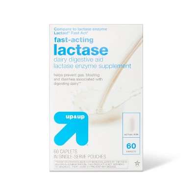 Fast-Acting Lactase Dairy Digestive Aid Caplets - 60ct - up &#38; up&#8482;